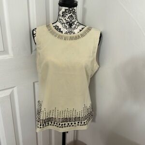 ✨ Muir Beach Beaded Ivory Top ✨